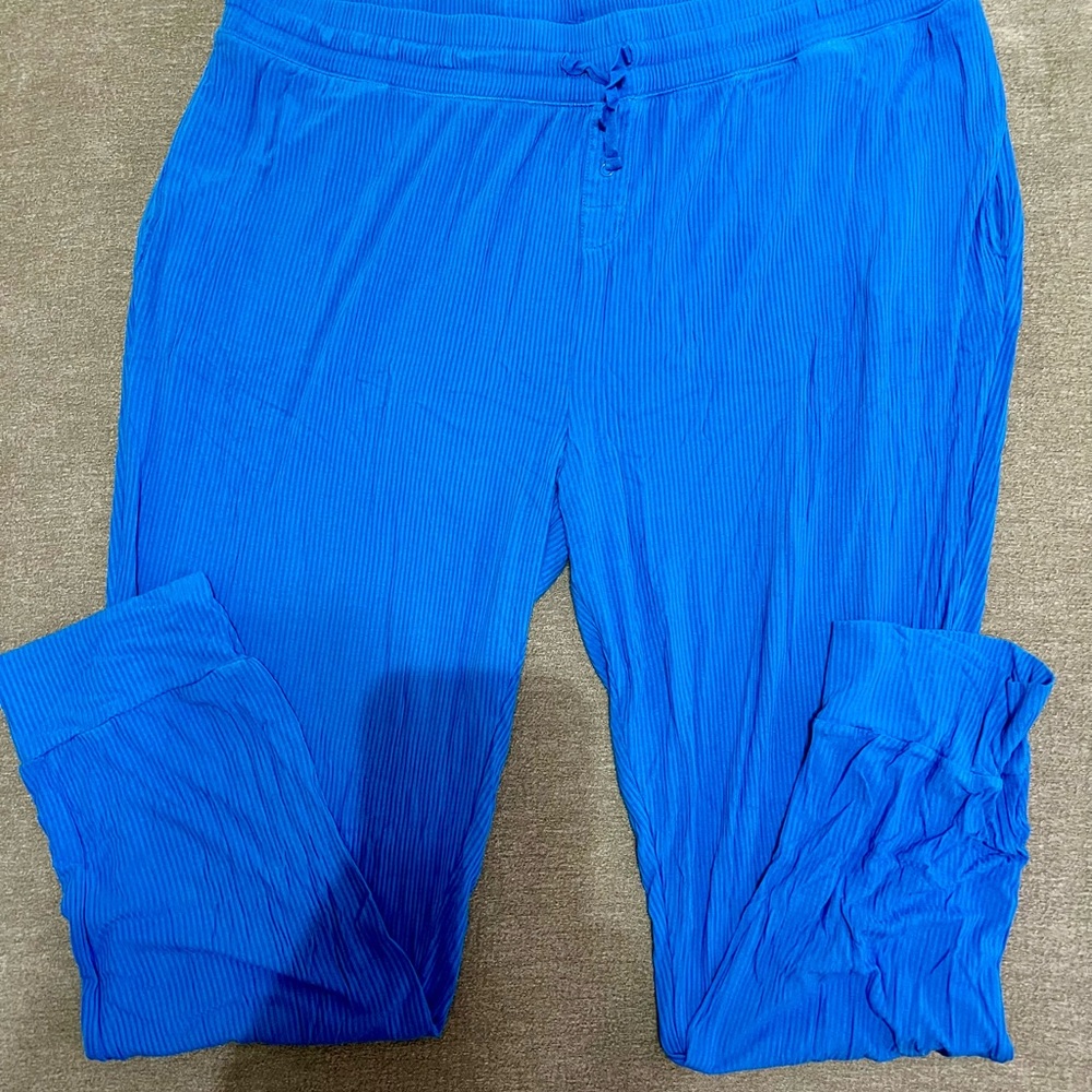 Little Sleepies cobalt ribbed pants